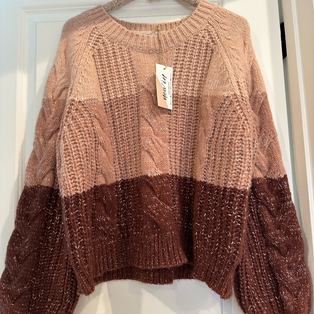 Wool Mauve Oversized Sweater